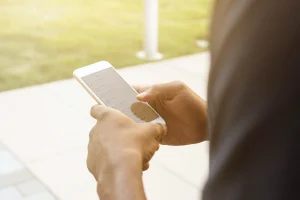Texting on mobile phone